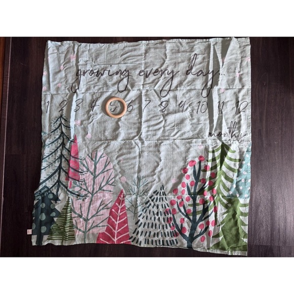 Honest Cotton Other - Honest Organic 100% Cotton Infant Baby Milestone Blanket For Pictures 0-12m Gift
